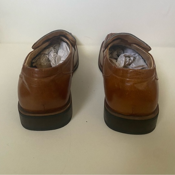 Zota USA VERO CUOIO Men’s Leather Slip-on Square Toe Brown Tan Loafer Size 9 - Picture 4 of 8